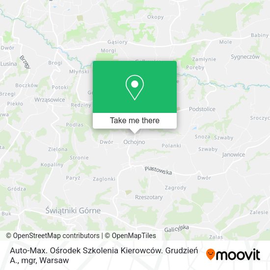 Auto-Max. Ośrodek Szkolenia Kierowców. Grudzień A., mgr map