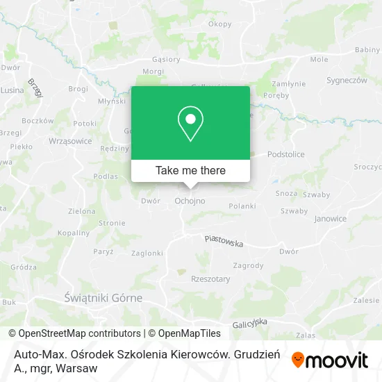 Карта Auto-Max. Ośrodek Szkolenia Kierowców. Grudzień A., mgr