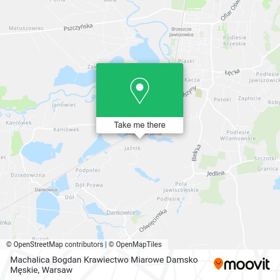 Machalica Bogdan Krawiectwo Miarowe Damsko Męskie map