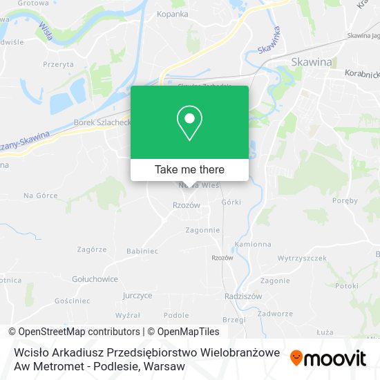 Wcisło Arkadiusz Przedsiębiorstwo Wielobranżowe Aw Metromet - Podlesie map