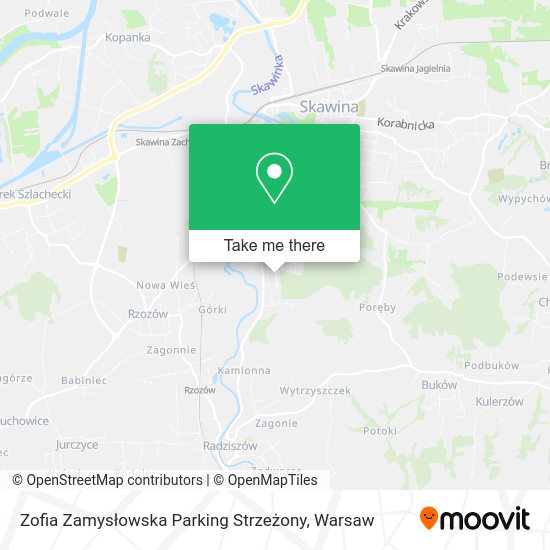 Карта Zofia Zamysłowska Parking Strzeżony