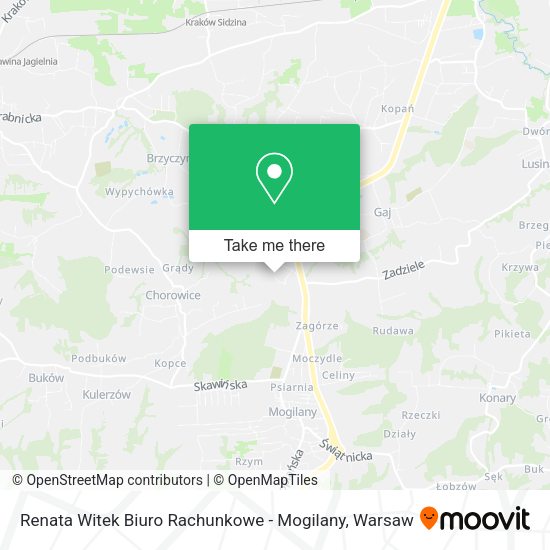 Renata Witek Biuro Rachunkowe - Mogilany map