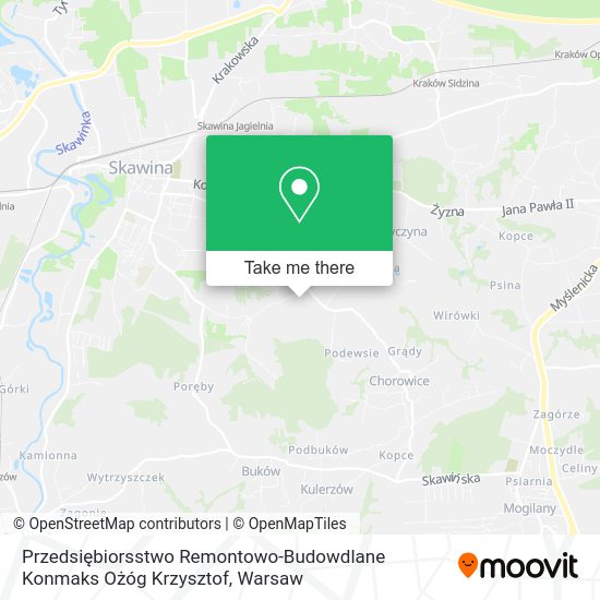 Przedsiębiorsstwo Remontowo-Budowdlane Konmaks Ożóg Krzysztof map