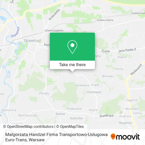 Карта Małgorzata Handzel Firma Transportowo-Usługowa Euro-Trans