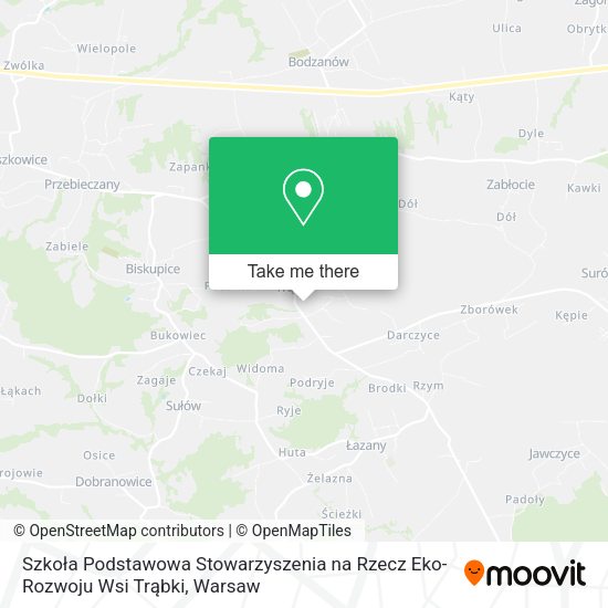 Szkoła Podstawowa Stowarzyszenia na Rzecz Eko-Rozwoju Wsi Trąbki map