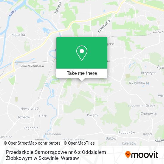 Przedszkole Samorządowe nr 6 z Oddziałem Żłobkowym w Skawinie map