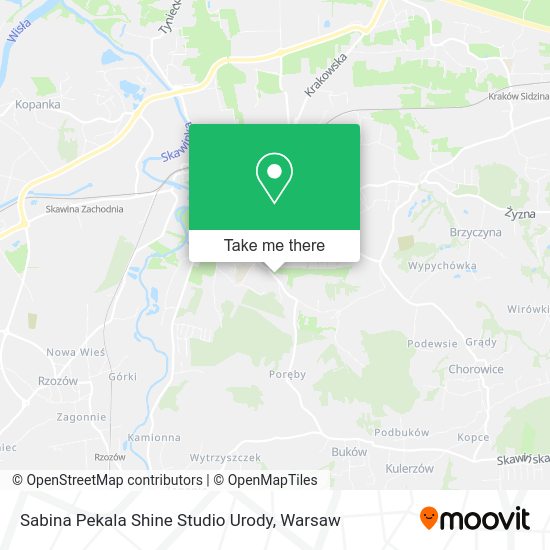 Sabina Pekala Shine Studio Urody map