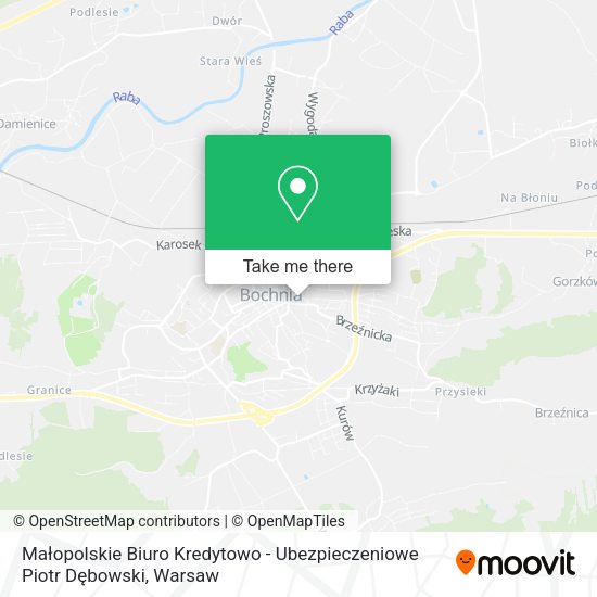 Małopolskie Biuro Kredytowo - Ubezpieczeniowe Piotr Dębowski map