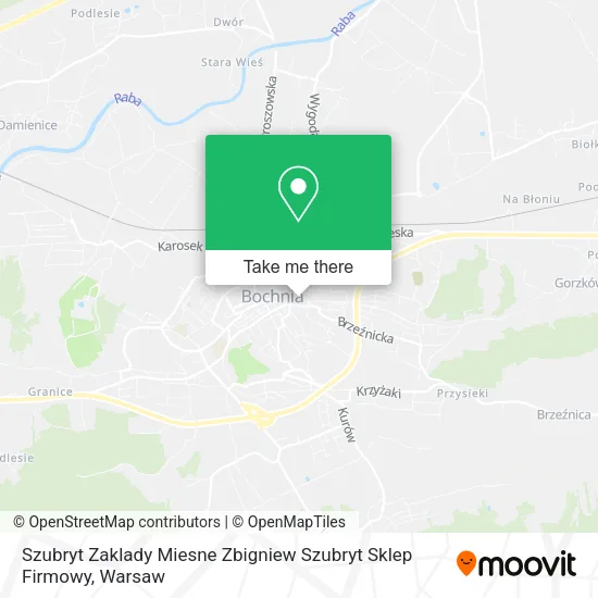 Карта Szubryt Zaklady Miesne Zbigniew Szubryt Sklep Firmowy