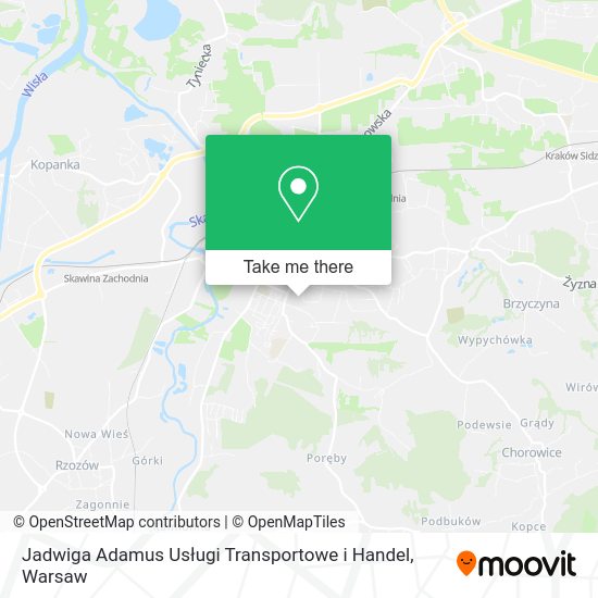 Jadwiga Adamus Usługi Transportowe i Handel map