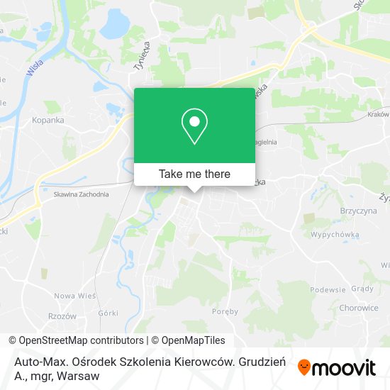 Auto-Max. Ośrodek Szkolenia Kierowców. Grudzień A., mgr map