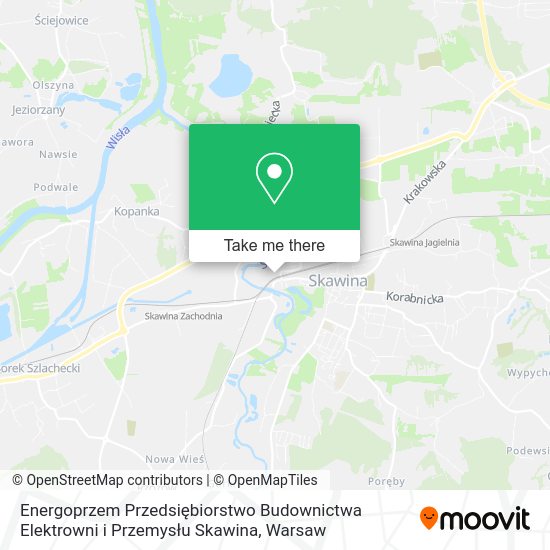 Energoprzem Przedsiębiorstwo Budownictwa Elektrowni i Przemysłu Skawina map