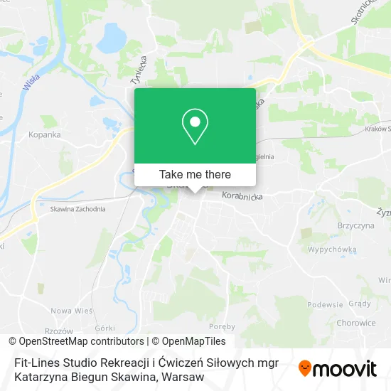 Fit-Lines Studio Rekreacji i Ćwiczeń Siłowych mgr Katarzyna Biegun Skawina map