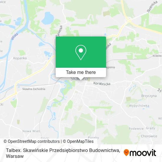 Карта Talbex. Skawińskie Przedsiębiorstwo Budownictwa