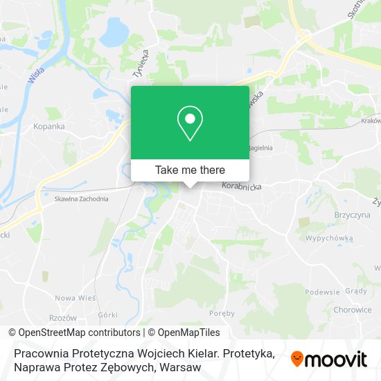 Pracownia Protetyczna Wojciech Kielar. Protetyka, Naprawa Protez Zębowych map