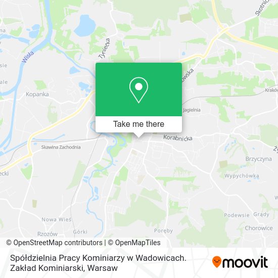 Spółdzielnia Pracy Kominiarzy w Wadowicach. Zakład Kominiarski map