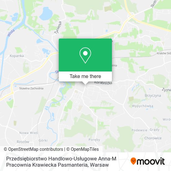 Przedsiębiorstwo Handlowo-Usługowe Anna-M Pracownia Krawiecka Pasmanteria map