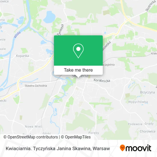 Карта Kwiaciarnia. Tyczyńska Janina Skawina