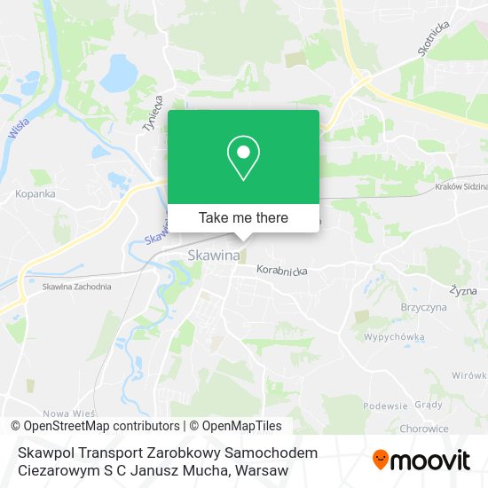 Skawpol Transport Zarobkowy Samochodem Ciezarowym S C Janusz Mucha map