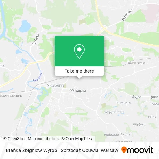 Карта Brańka Zbigniew Wyrób i Sprzedaż Obuwia