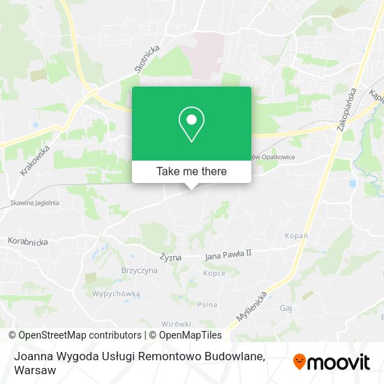 Joanna Wygoda Usługi Remontowo Budowlane map