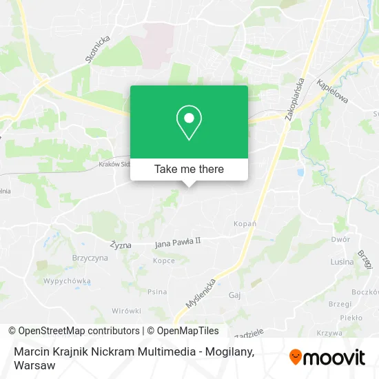 Карта Marcin Krajnik Nickram Multimedia - Mogilany