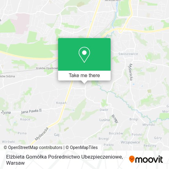 Elżbieta Gomółka Pośrednictwo Ubezpieczeniowe map