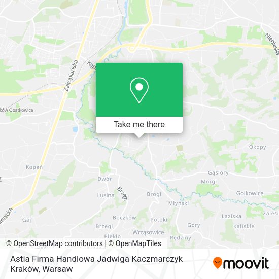 Astia Firma Handlowa Jadwiga Kaczmarczyk Kraków map