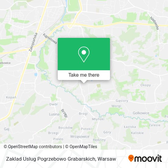 Zaklad Uslug Pogrzebowo Grabarskich map