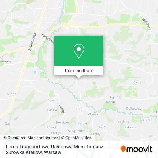 Firma Transportowo-Usługowa Merc Tomasz Surówka Kraków map