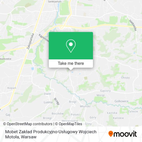 Mobet Zakład Produkcyjno-Usługowy Wojciech Motoła map