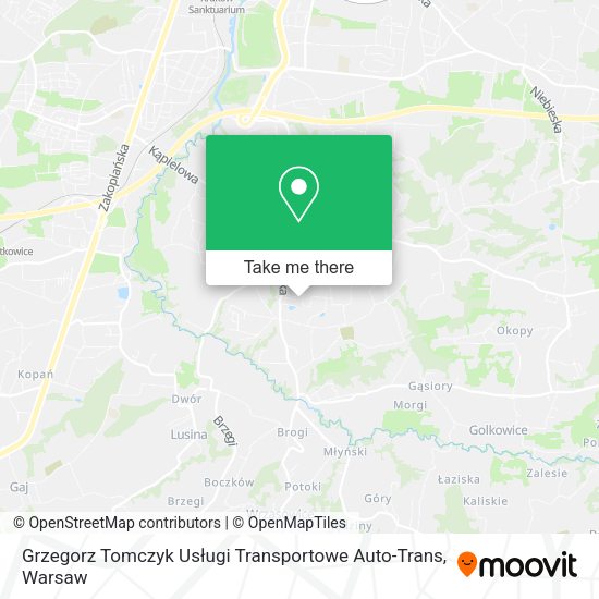 Grzegorz Tomczyk Usługi Transportowe Auto-Trans map