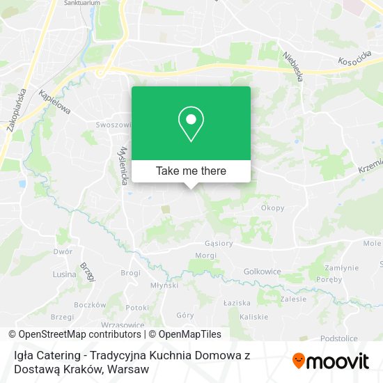 Igła Catering - Tradycyjna Kuchnia Domowa z Dostawą Kraków map