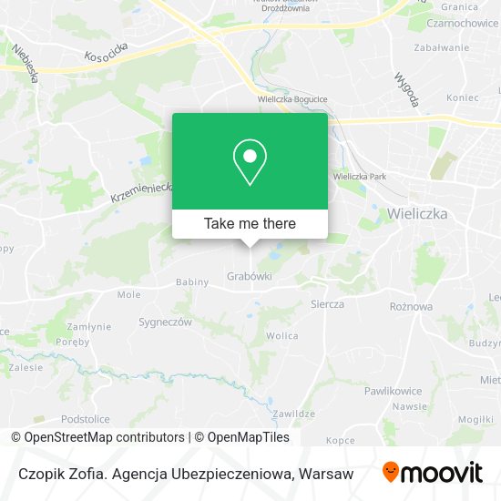 Czopik Zofia. Agencja Ubezpieczeniowa map