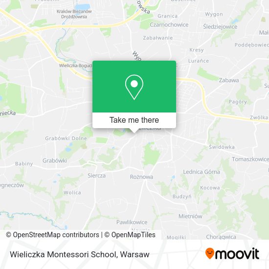 Wieliczka Montessori School map