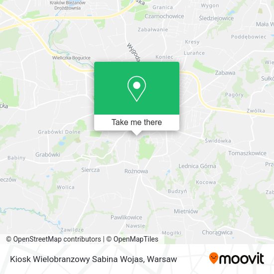 Kiosk Wielobranzowy Sabina Wojas map