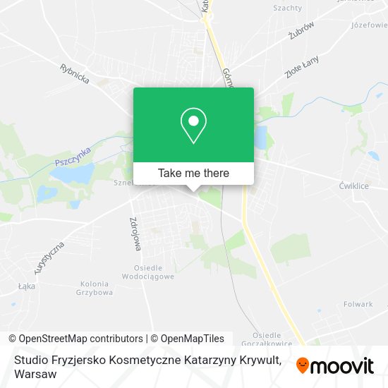 Карта Studio Fryzjersko Kosmetyczne Katarzyny Krywult