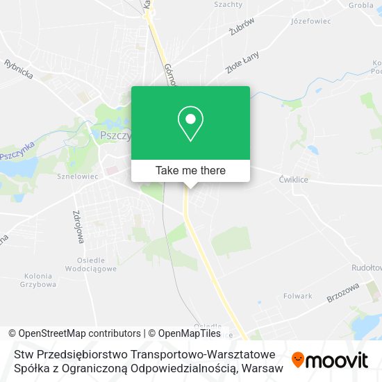 Карта Stw Przedsiębiorstwo Transportowo-Warsztatowe Spółka z Ograniczoną Odpowiedzialnością