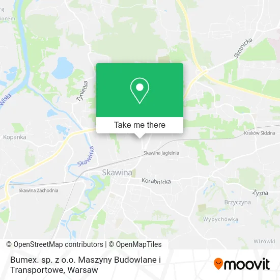 Карта Bumex. sp. z o.o. Maszyny Budowlane i Transportowe