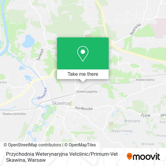 Карта Przychodnia Weterynaryjna Vetclinic / Primum-Vet Skawina