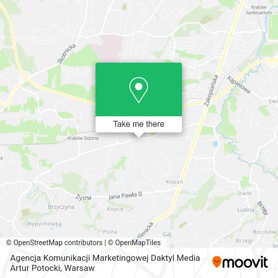 Agencja Komunikacji Marketingowej Daktyl Media Artur Potocki map