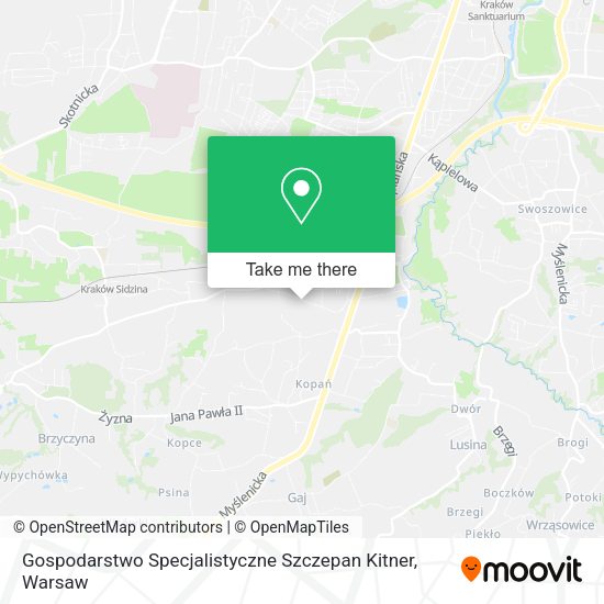 Gospodarstwo Specjalistyczne Szczepan Kitner map