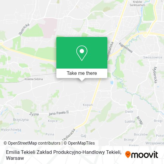 Emilia Tekieli Zakład Produkcyjno-Handlowy Tekieli map