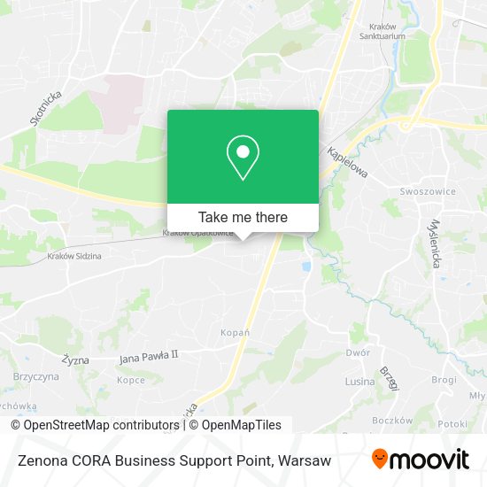 Zenona CORA Business Support Point map