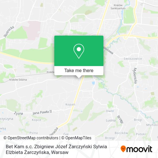 Bet Kam s.c. Zbigniew Józef Żarczyński Sylwia Elżbieta Żarczyńska map