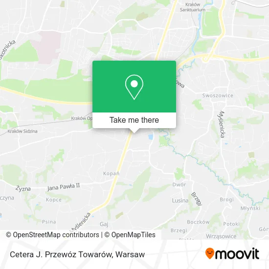 Карта Cetera J. Przewóz Towarów