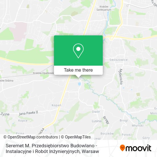 Seremet M. Przedsiębiorstwo Budowlano - Instalacyjne i Robót Inżynieryjnych map