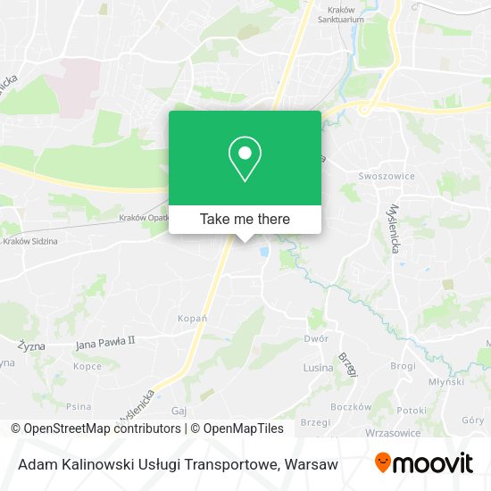 Adam Kalinowski Usługi Transportowe map