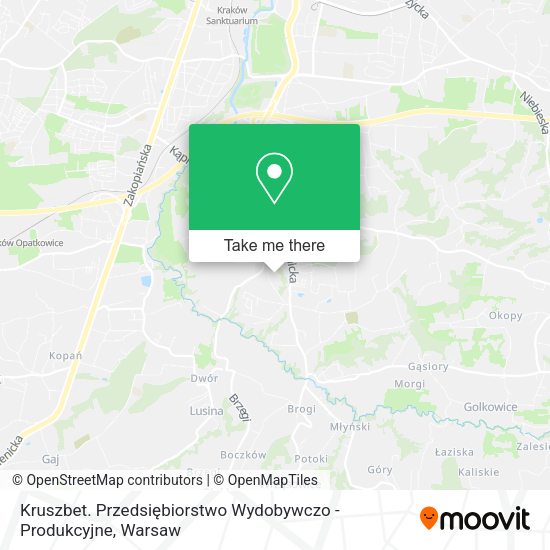 Kruszbet. Przedsiębiorstwo Wydobywczo - Produkcyjne map