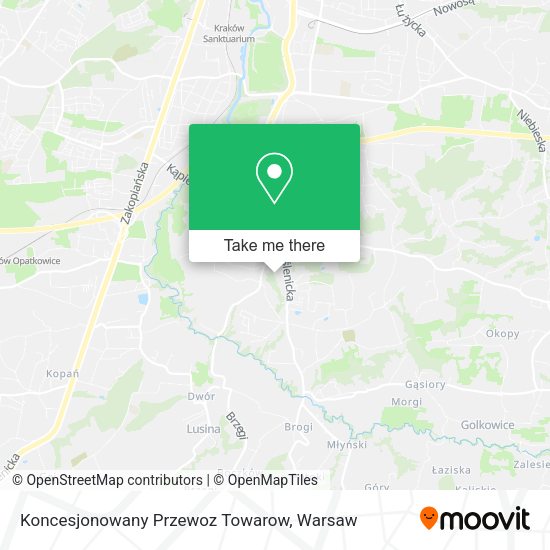 Koncesjonowany Przewoz Towarow map